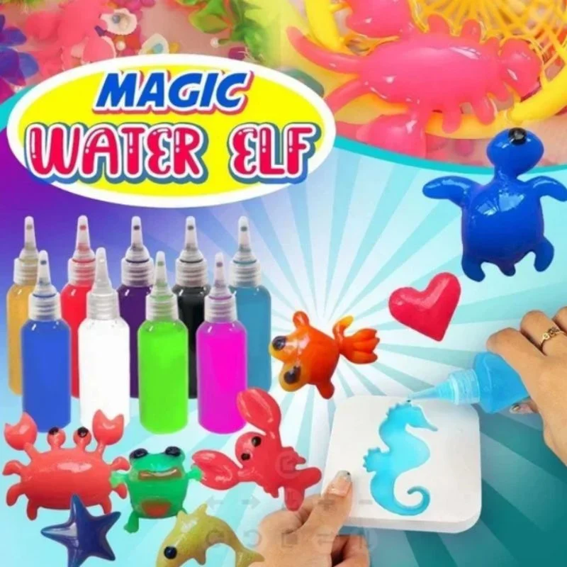 Homemade Handmade Materials Magical DIY Water Genie Toys with Sodium Alginate Solution for Painting in Water