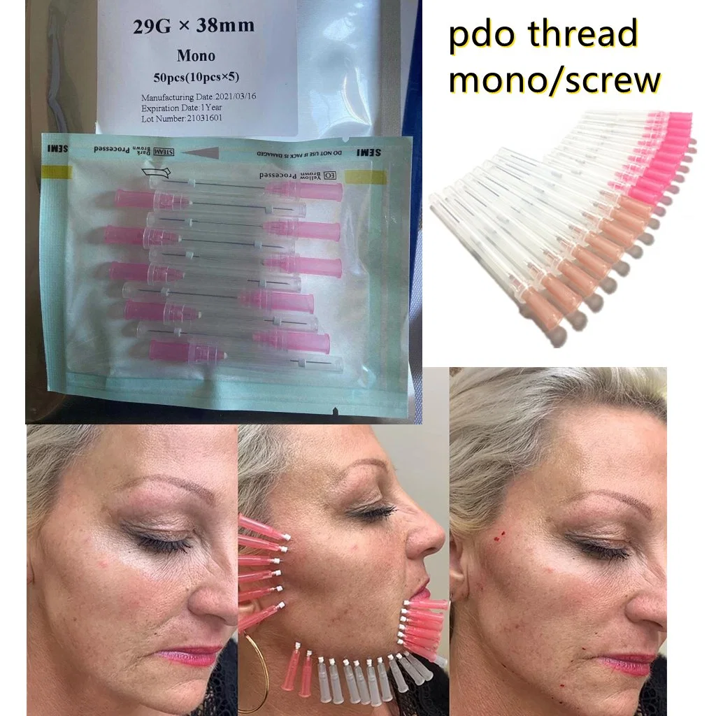 PDO Mono-Schraubgewinde 20pcs/Beutel Abdomen anziehen 26g 27g 29g 30g 13mm 25mm 30mm Hilos Tensores Lift