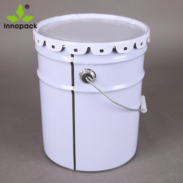 20L Round Metal Waste Container with Lace Metal Lid