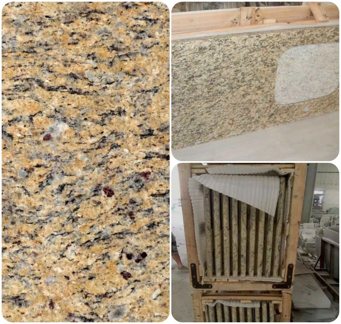 Polished Natural Yellow/Gold Granite Tiles/Slabs Giallo Cecilia"N" for Flooring/Counter Tops