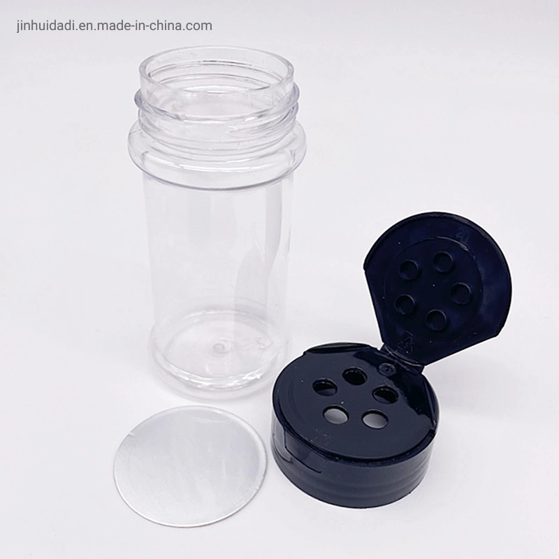 100ml Plastic Spice Salt Shaker Bottle and Pepper Bottle with Flip Top Cap Wholesale/Supplier Spice Jar 3.5oz