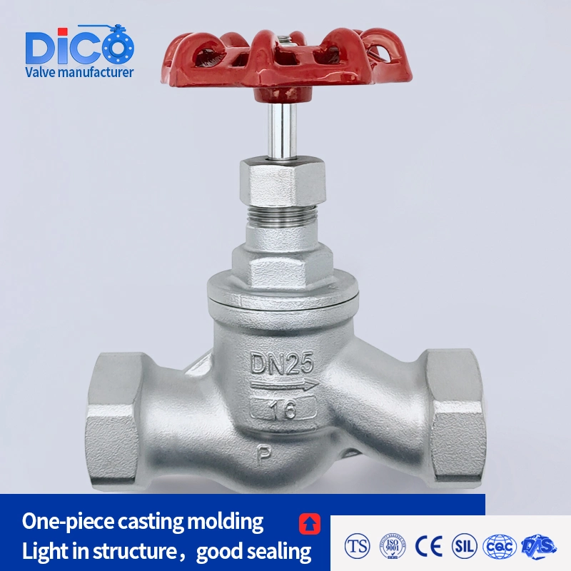 Dico Wenzhou Investment Casting CF8/CF3m Thread End Industrial S Type Globe Valve