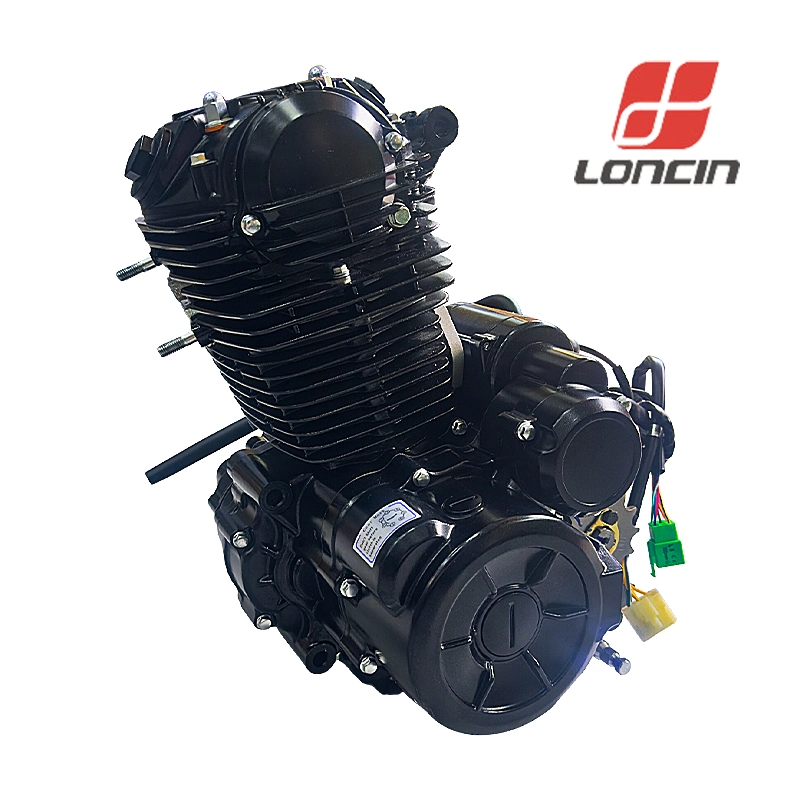 Vente chaude de pièces détachées pour moto avec moteur Loncin 250cc à 4 temps, 6 vitesses, démarrage au kick et électrique.