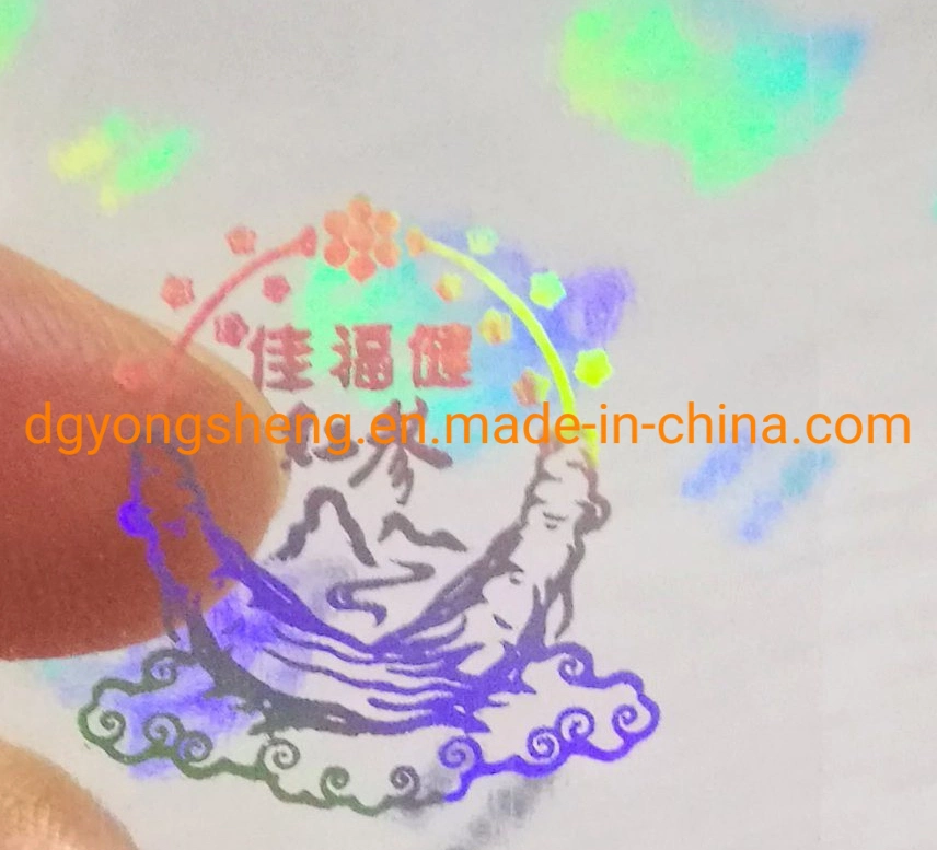 Customized Self- Adhesive Anti-Fake Secure Transparent Hologram Sticker