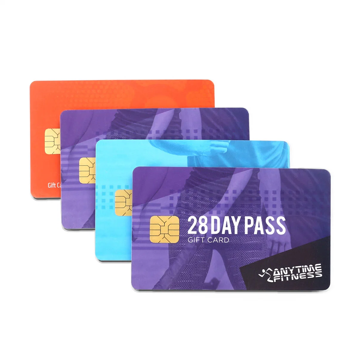 Em stock, a tira magnética em PVC simples, ID branca, personaliza Cartão RFID Smart ID pré-pago de crédito em PVC plástico ATM vazio