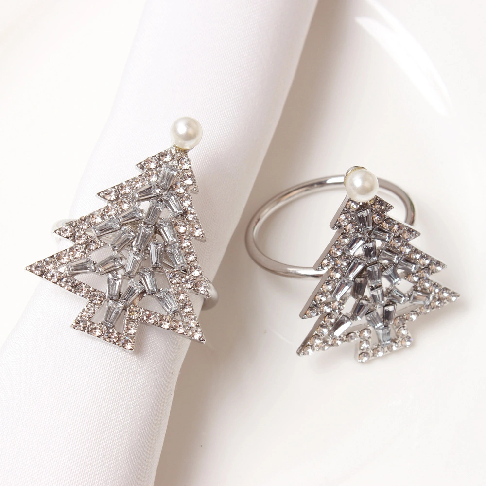 Amazon's New Silver Christmas Tree Hotel Napkin Ring Restaurant Alloy