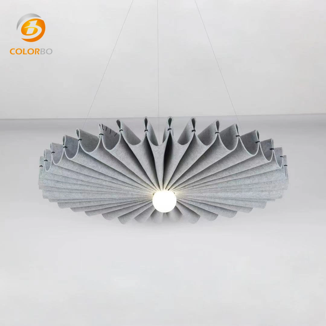 High performance E0 Sound Absorption 3d wall panel PET Felt LampShade