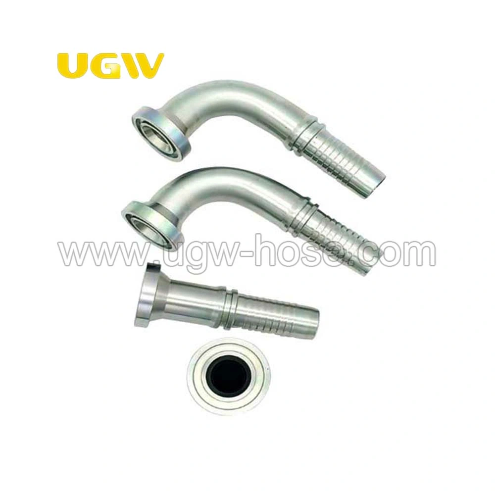 Quality Zinc Plating 2 Piece Fittings Eaton Crimped Hose End Connector