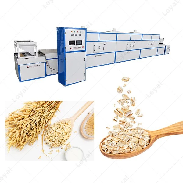 Full Automatic Oatmeal Microwave Sterilization Drying Machine