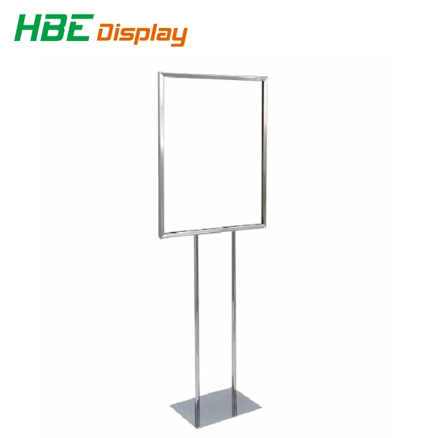 Black Metal Newspaper Advertising Display Stand Sign Holder