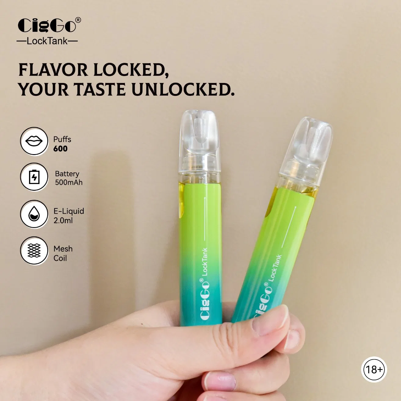 2023 VAPE lápiz Ciggo Pod E-cigarrillos 600 Puffs Bar Venta al por mayor electrónica I VAPE cigarrillos