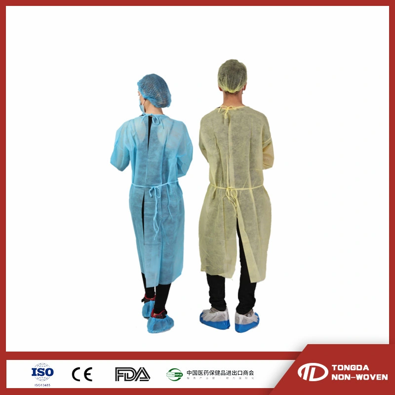 Wholesale/Supplier Disposable PP+PE Water Proof Non-Woven Isolation Gown