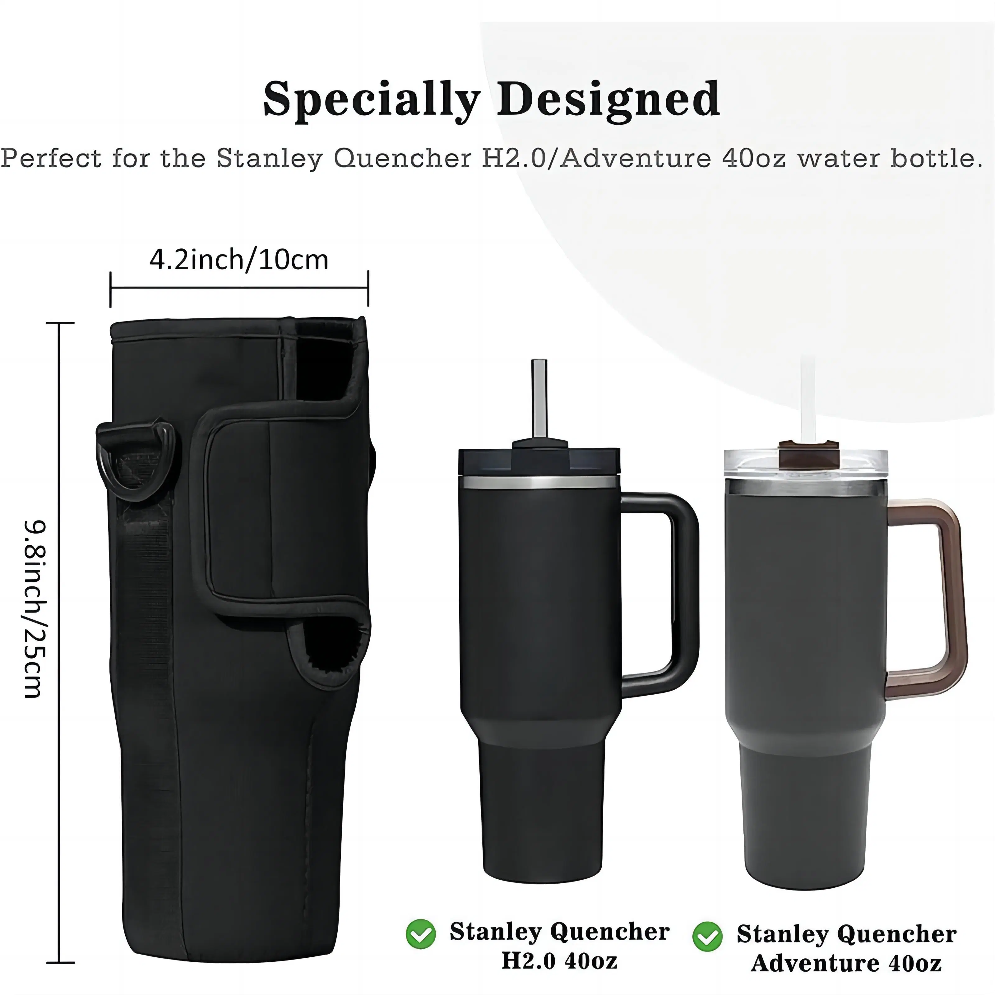 40oz Tumbler Holder Neoprene Stainless Steel Vacuum Tumbler Travel Mug Sleeve Bottle Cover