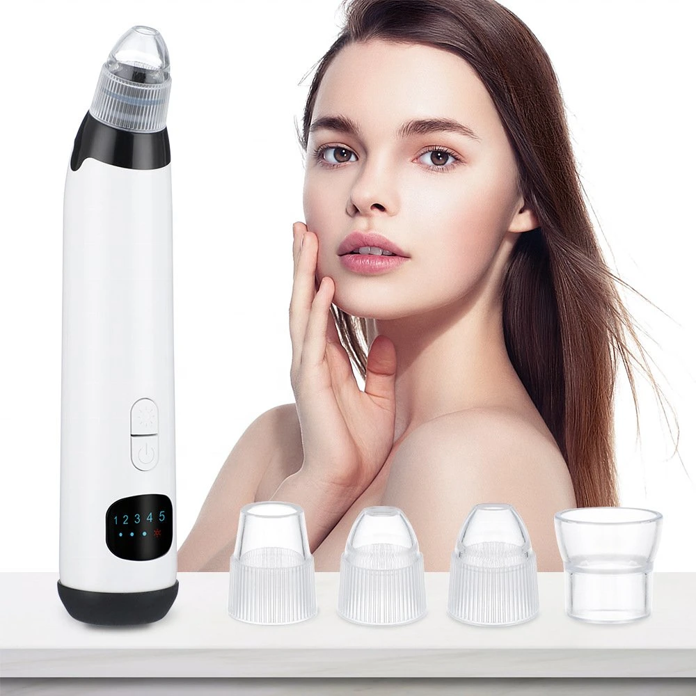 Hot Electric Pimple Removal Suction Extractor Tool Kit Heated Vacuum Blackhead Remover Face Pore Cleaner