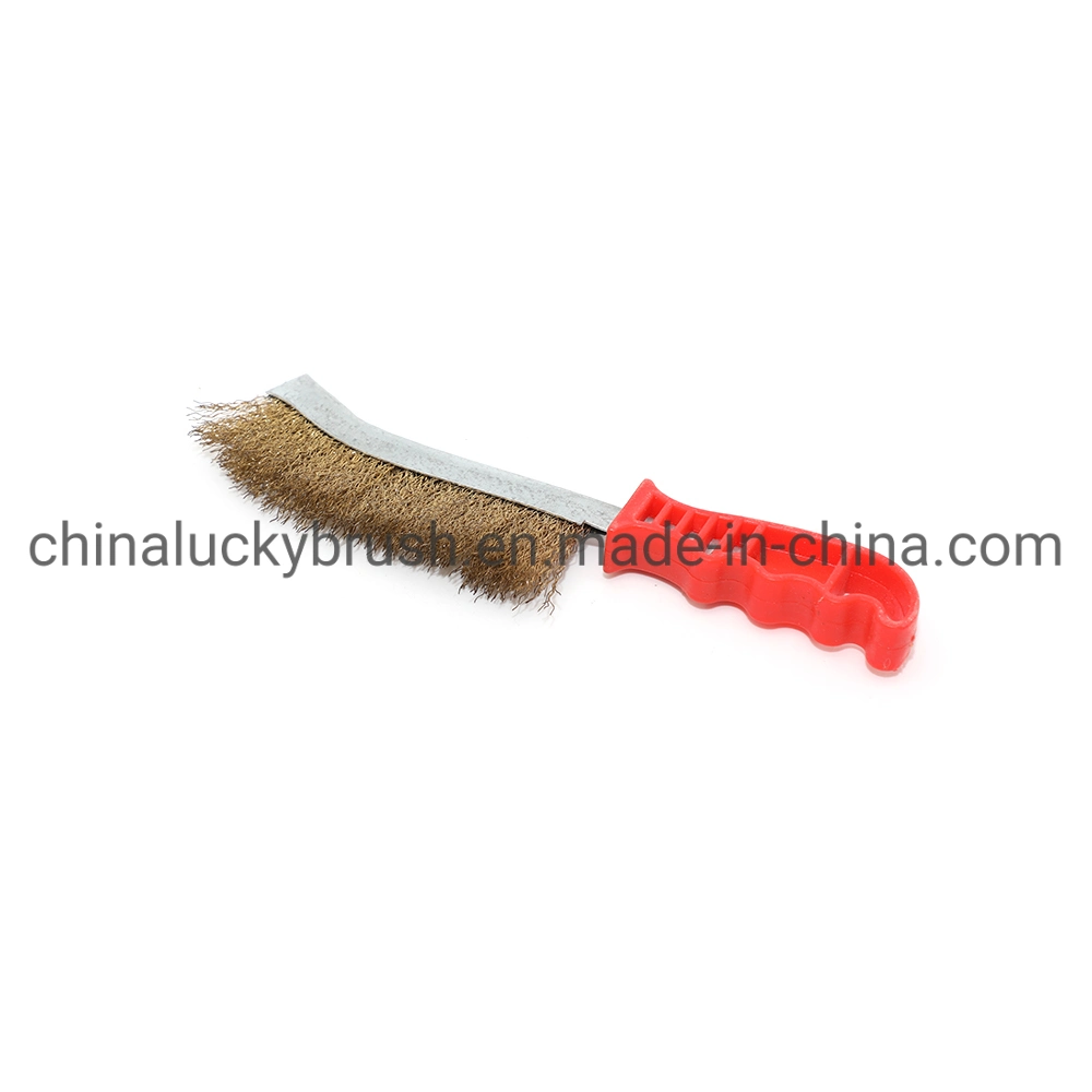 Brass Wire Plastic Handle Polishing Brush (YY-352)