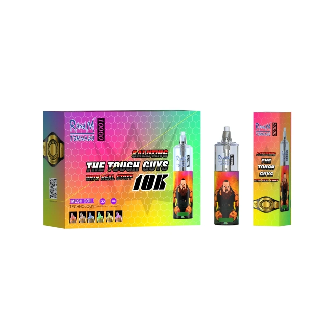 20 мл перезаряжаемых манжет Randm Tornado 10K 10000 Smoke Puff с. 10 ароматов 2% 5% 50 мг никотина vape Disposable/Chargeable Vape