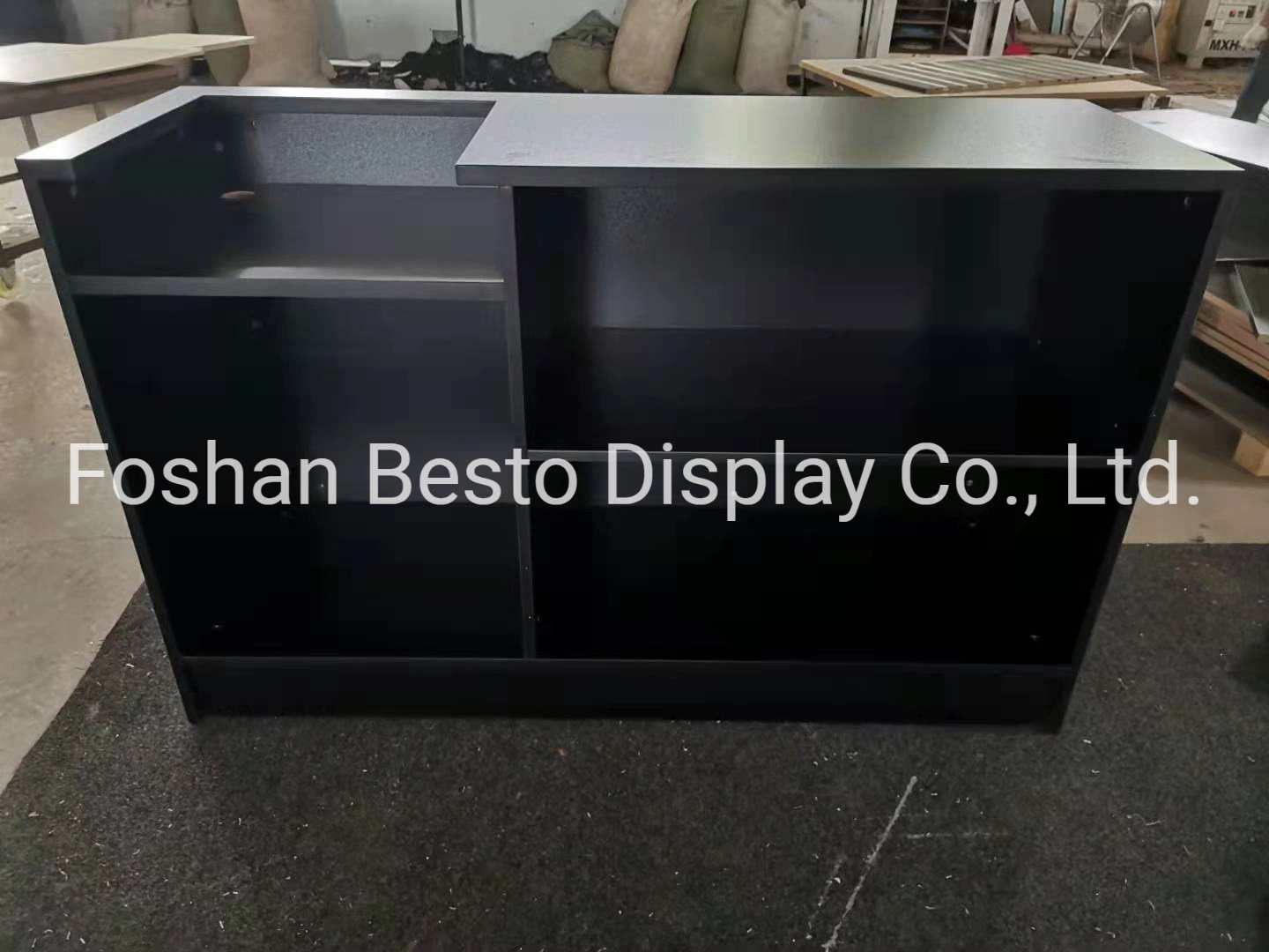 Retail Store Cash Register Counter with Draw and Adjustable Shelves for Retail Display Stores