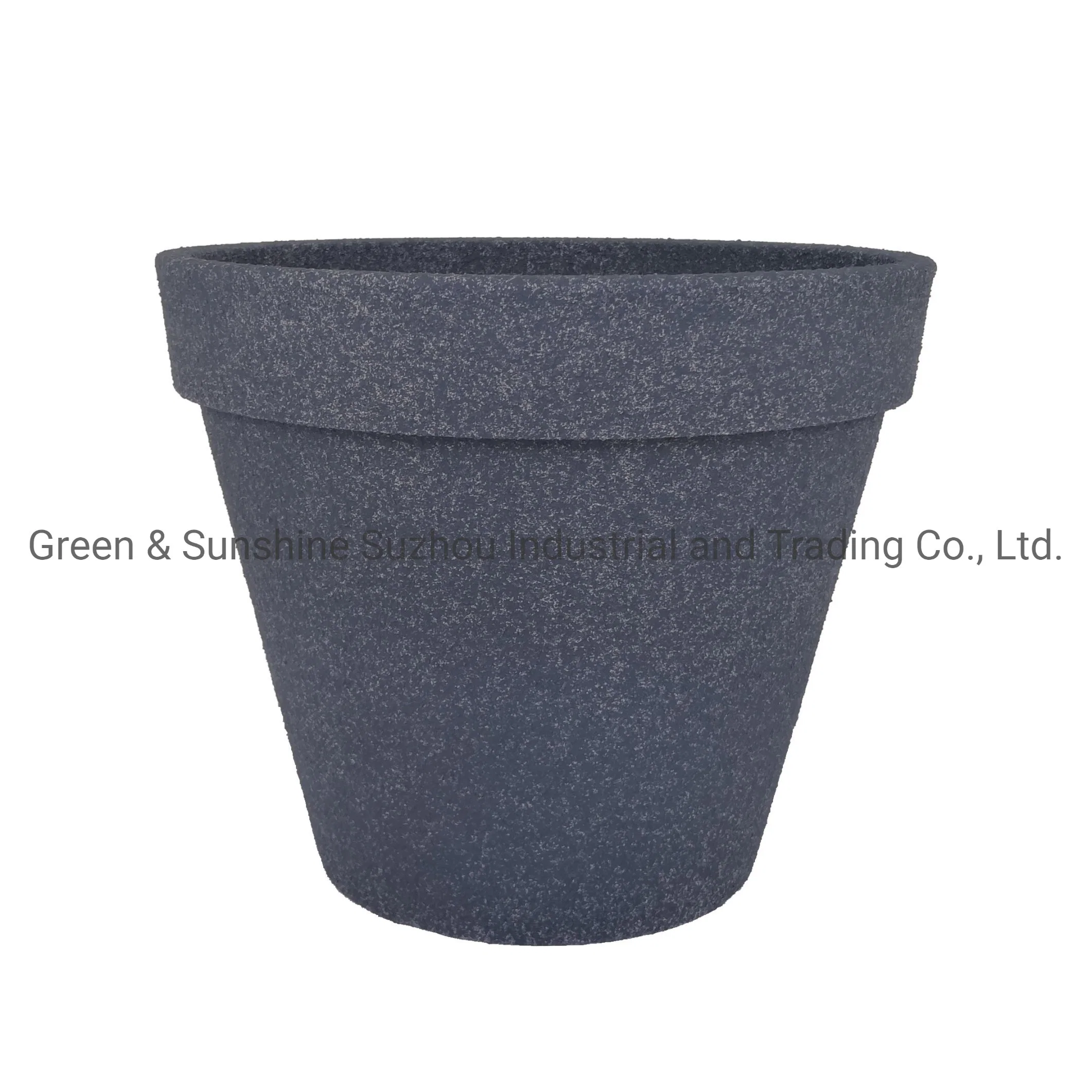 Factory Directly Sale High quality/High cost performance Cheap Price Large Waterproof PP 12" Stone and Ceramic Looking Traditional Plastic Flower Pot Plant Pot Garden Planter