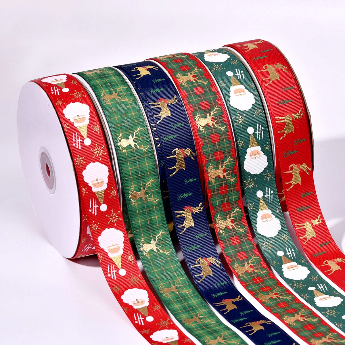 Christmas Tree Decoration White Red Blue Colorful Bows Gift Wrapping Ribbon Navidad Ribbon