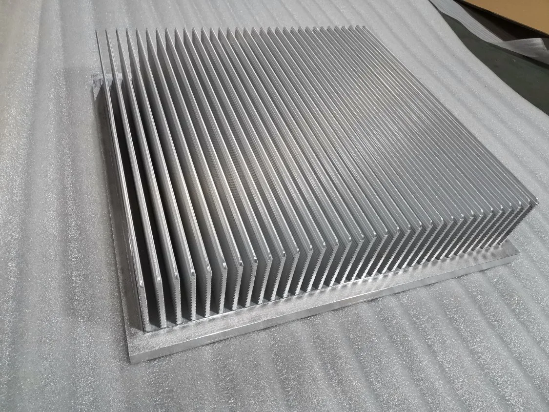 High Power Aluminum Profile Heat Sink Ultrasonic IC Electronic Power Amplifier Route Thermal Conductive Aluminum Block Heat Sink Customization