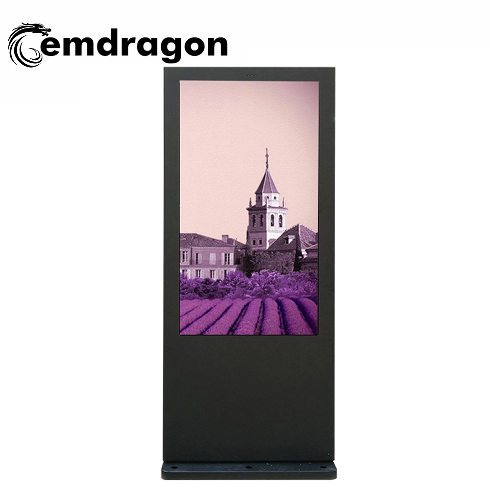 Air Conditioner Vertical Screen Floor Outdoor Advertising Machine 65 Inch Touch Screen Advertising Board Floor Standing TFT Advertisement Board Internet