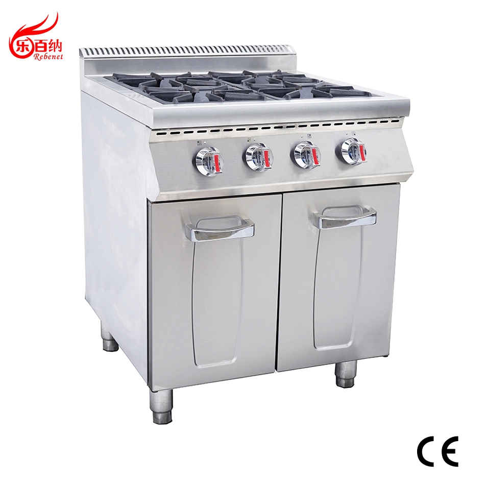 Hot Sale Commercial 6 Burners Gas Range with Oven in Stainless Steel Kitchen Equipment (7G-TQ-6)