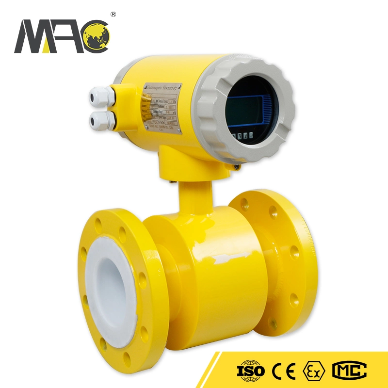 Macsensor medidores de flujo electromagnético con pantalla LED utilizados para agua industrial