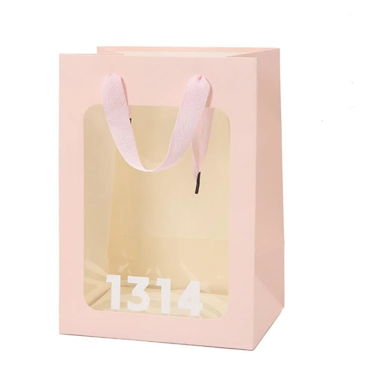 Custom Logo Printing Gift Paper Shopping Bags Cosmetic Packing Bag for Clothing Carrier Gift Bag