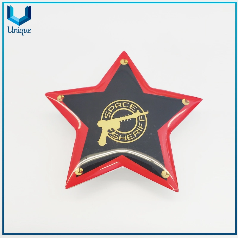 Customized Logo Shape LED Flashing Offset Lapel Pin, Blank Safety LED Badge for Promotional Gifts