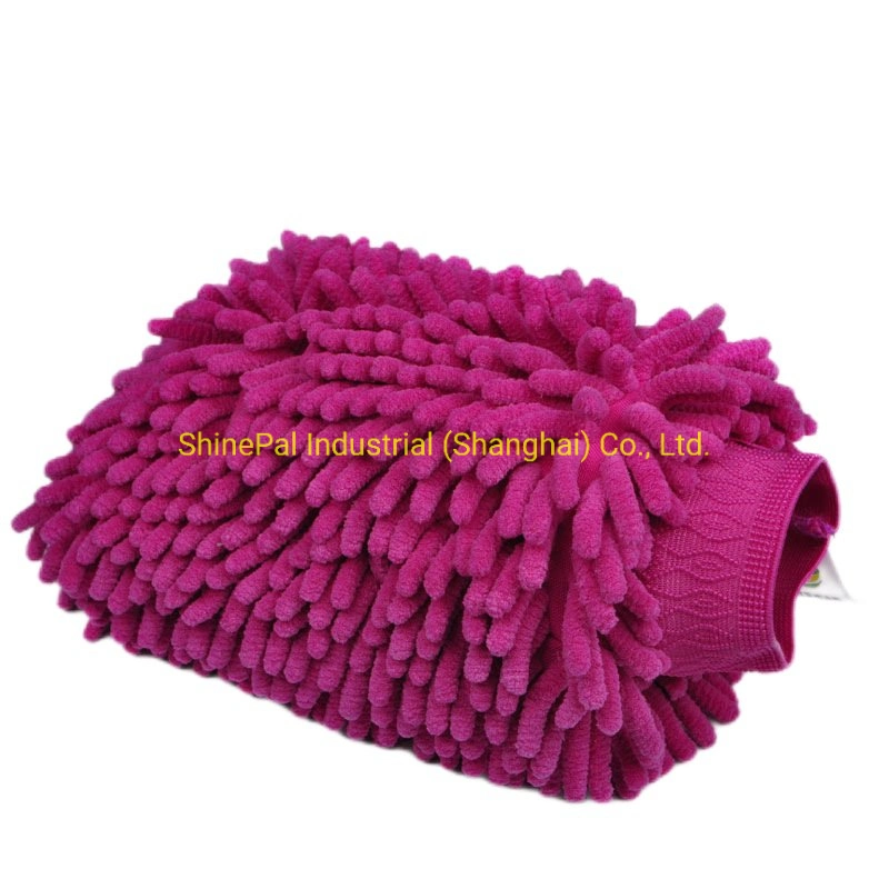 Wholesale/Supplier Custom Logo Extra Large Chenille Microfiber Car Wash Mitt Auto Wash Mittens Cleaning Tool Supplies Scratch Free