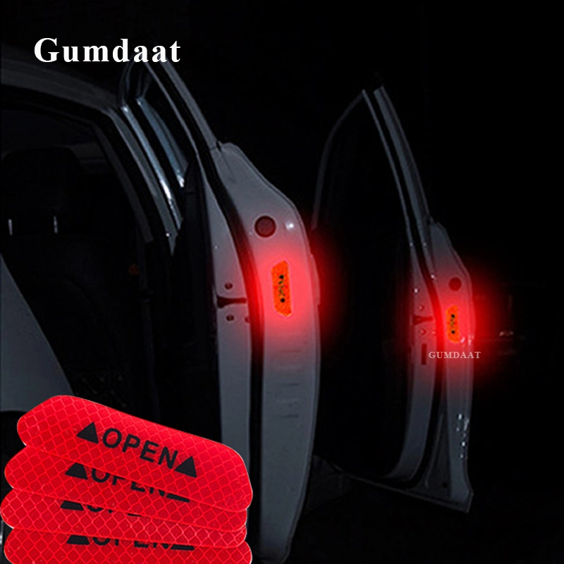 Car Reflective Stickers Night Visibility Warning Reflective Door Open Sign Tape Adhesive