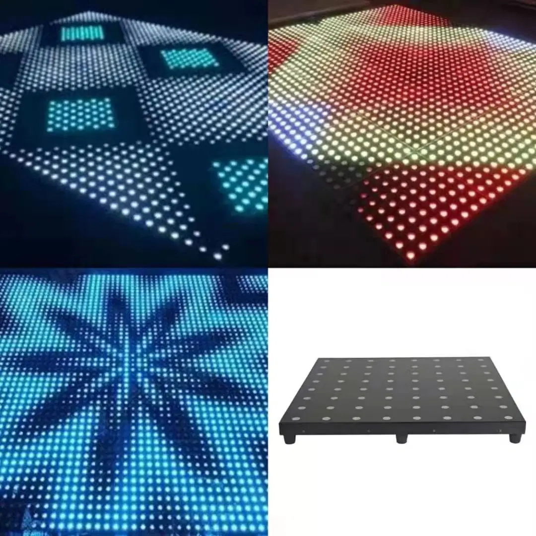 LED Colorful Potable Vision P7.5cm SMD5050 RGB 3in1 Interactive Video Dance Floor with Starlit Effect for DJ Disco Party