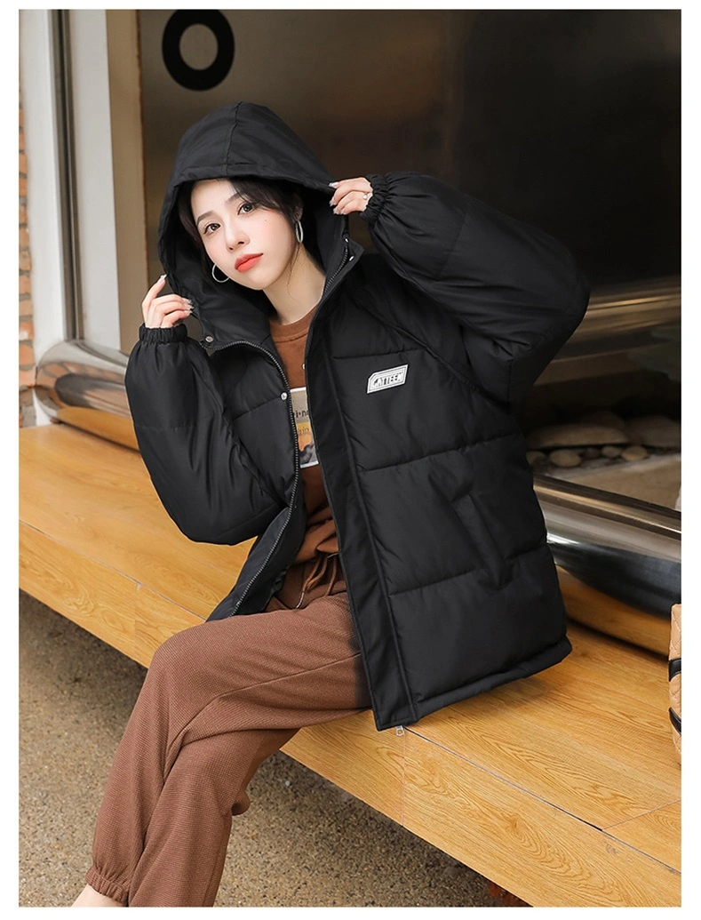 Manteau en coton ample, veste épaisse en pain, vêtements pour femmes de grande taille.