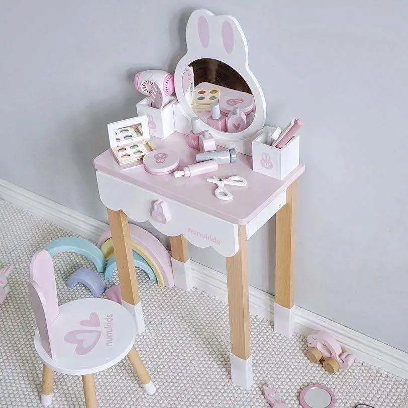 Rabbit Pretend Play Kids Dressing Table Furniture Toys