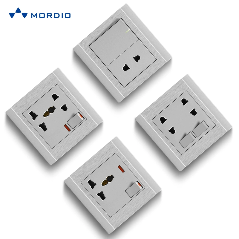 Branded PC Panel EU 16A Double Mf Electricity Wall Socket Outlets