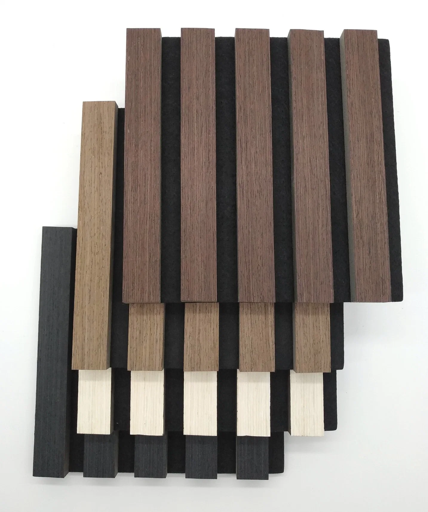 Madeira Slat feltro Acoustic Panel Wall teto decoração interior Sound Absorção