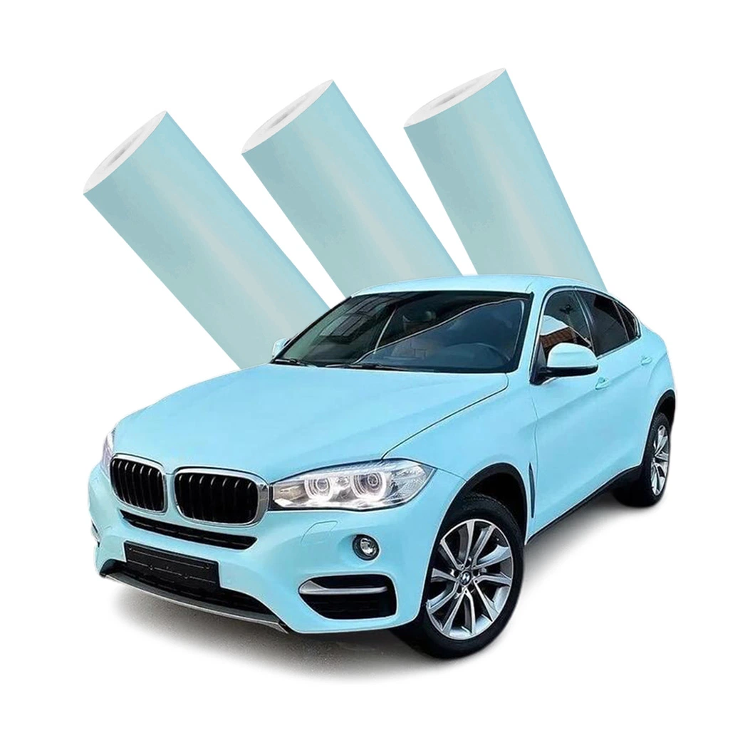 Beikaer Anti Aging Matte Mist Blue Car Protective Color Changing Sticker Pet PVC Vinyl Film