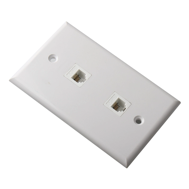 Rj11 Cat3 Keystone Jack and Modular Inserts 2 Port Keystone Wall Plate