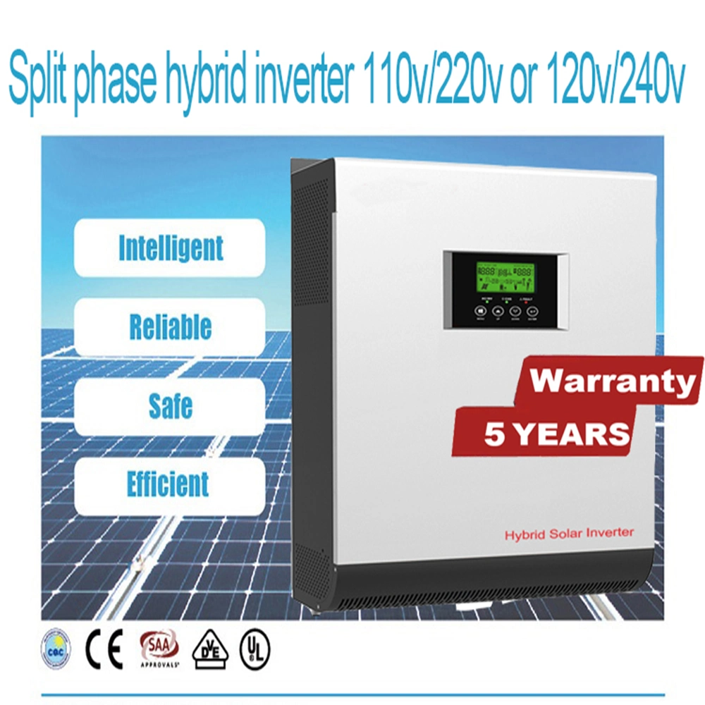 Battery Optional AC High Output Power 5/10kw on Grid Hybrid Energy Solar Inverter