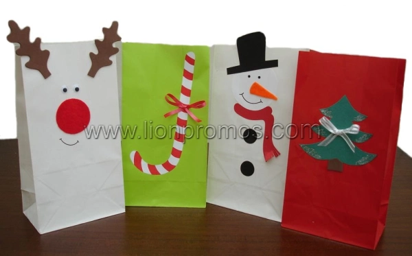 A época de Natal Vinho decoração doces Papel de embalagem Dom Bag