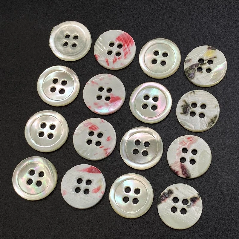 Natural Color Round 4 Holes Clothing Shell Buttons for Garment Accessories Clothing