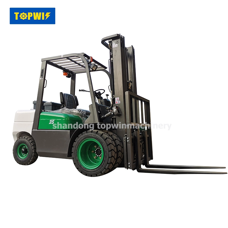 CE China 1.5/3/4/5/7ton 5m Mini Electric Diesel Gasoline LPG Rough Terrain Triple Mast Side Shift Japanese Engine Forklift with Manufacturer Cheap Price