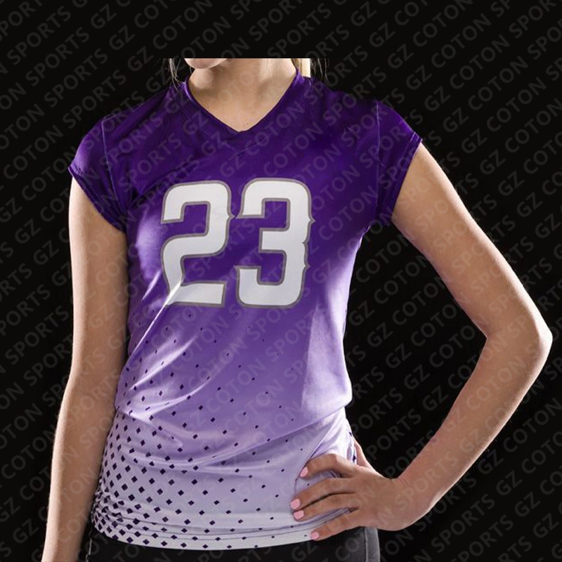 OEM Sublimation Printing Quick Dry Polyester Volleyball Uniform Breathable Women Volleyball Jersey