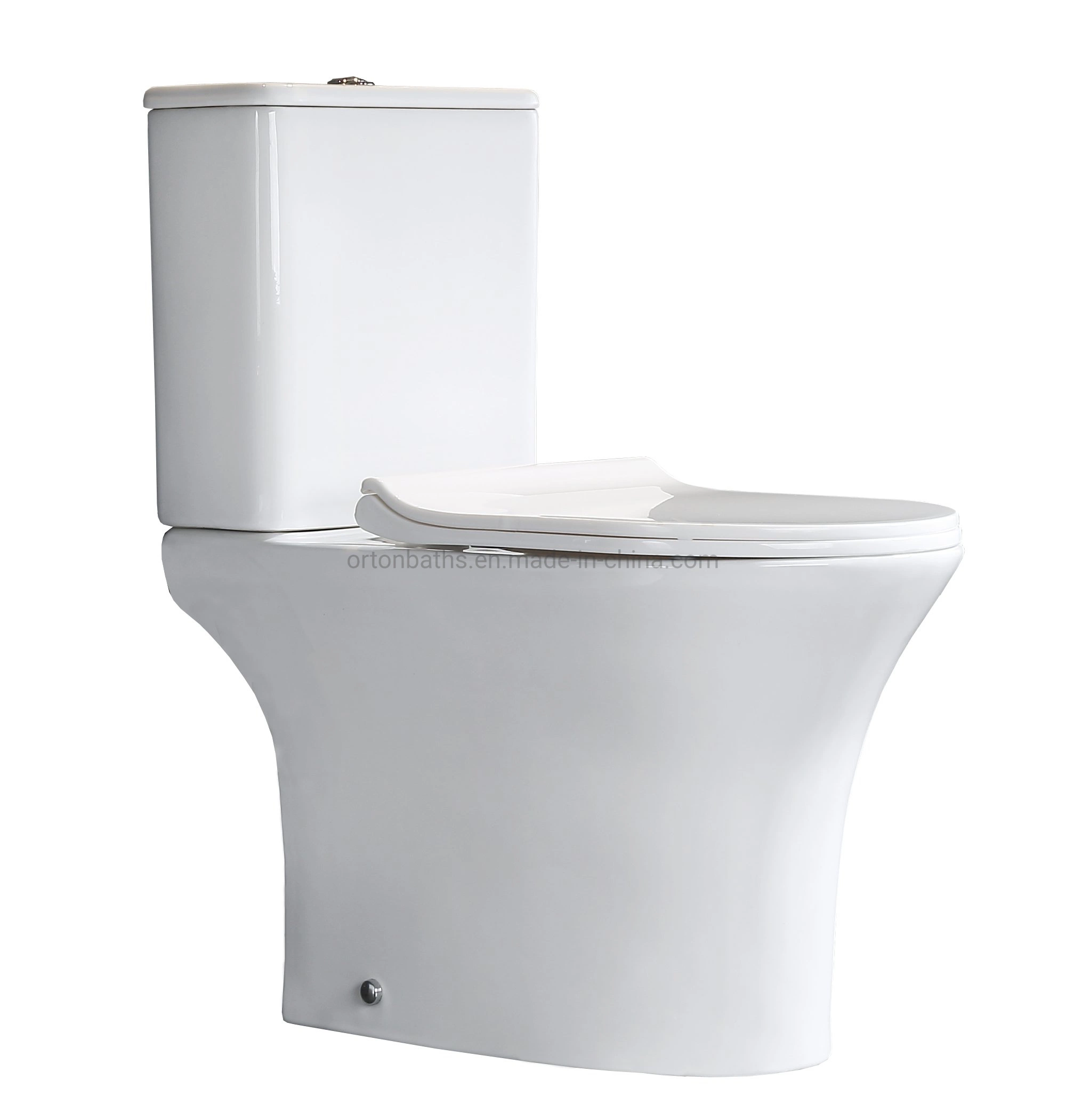 Ortonbath Toilet Europe Smart Bathroom Toilet Sanitary Ware Africa Twyford Ceramic Floor Mounted One Two Piece Wc Rimless Bidet Toilet with Bowl Seat Cover