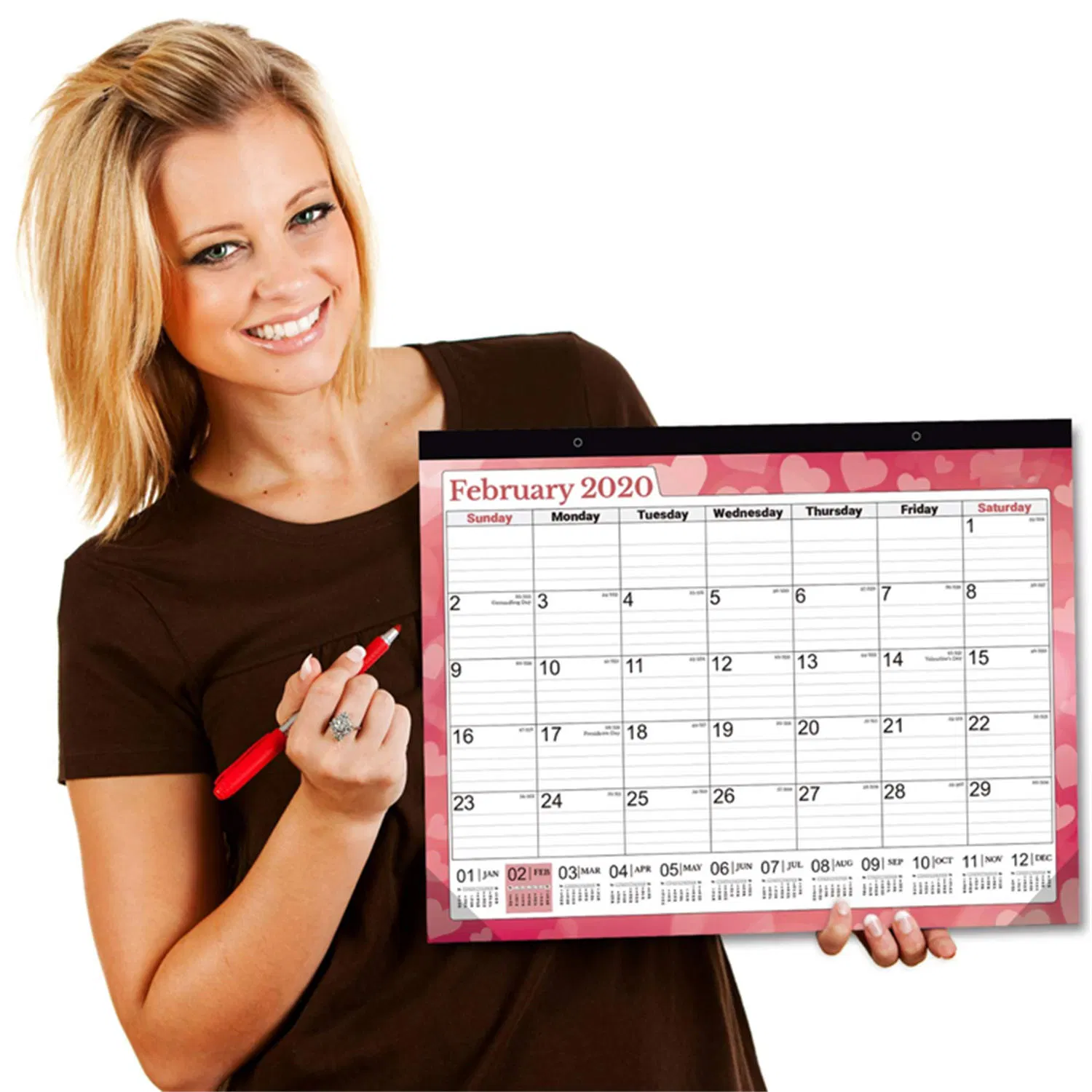 Kundenspezifischer großer Monat Papier Wand Schreibtisch Pad Kalender für Büro Tabelle