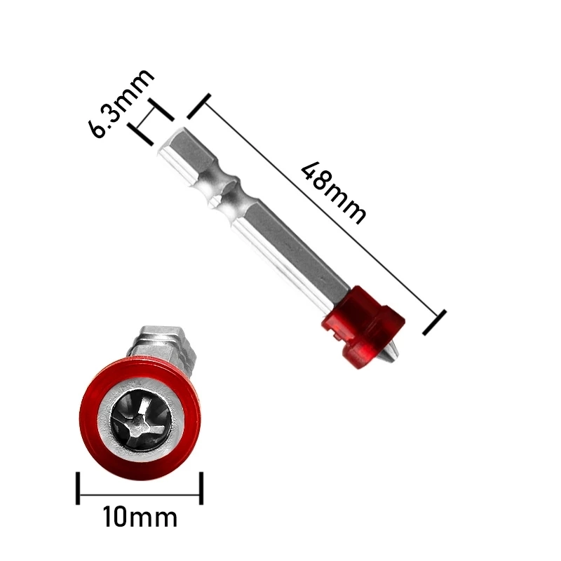 Electric Screwdriver Strong Magnetic Cross Batch Head Hand Electric Drill Strong Magnetic Ring Batch Head 50mm Single Head Batch Tsui Wind Batch Starter Head