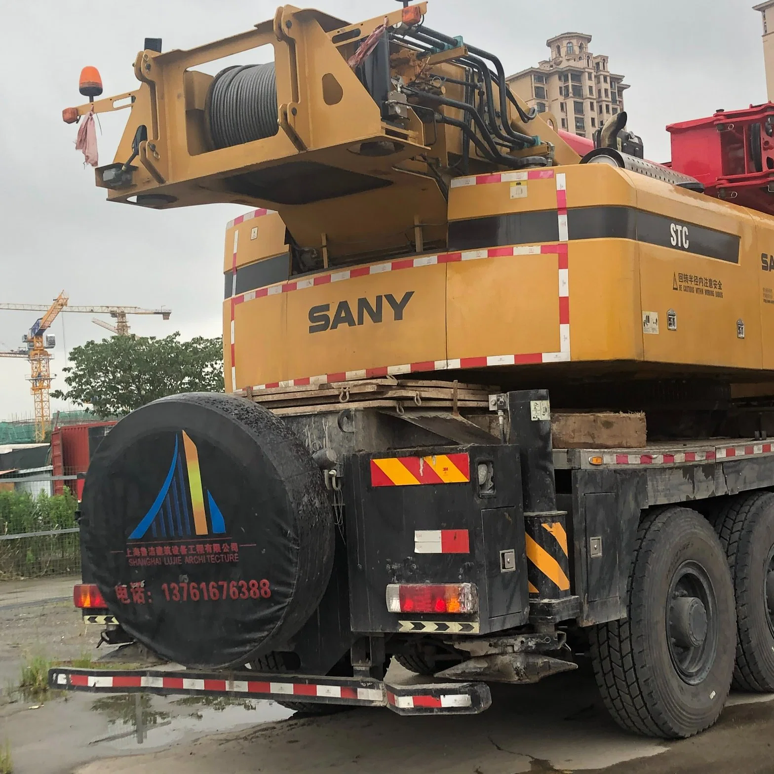 Sale Good Condition Used Construction Machine Sany Stc55 for Cheap Sale Excavator with High Efficiency Truck Crane