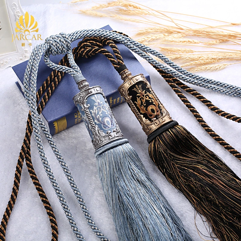 2 Layers Beautiful Custom Made Decorative Trimming Curtain Tieback Curtain Tassels for Living Room, Bed Room