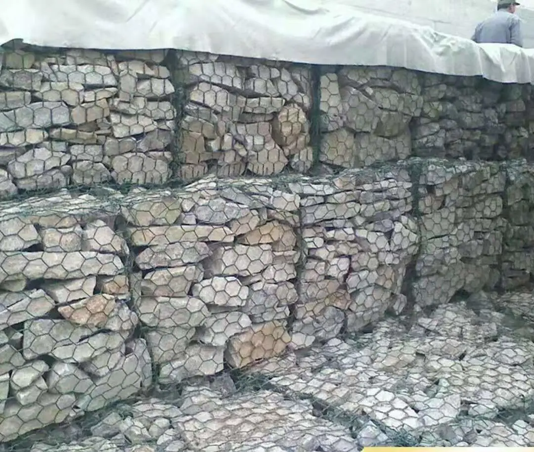 PVC Malla de Alambre Tejido Hexagonal alambre de hierro galvanizado de malla hexagonal Gabion