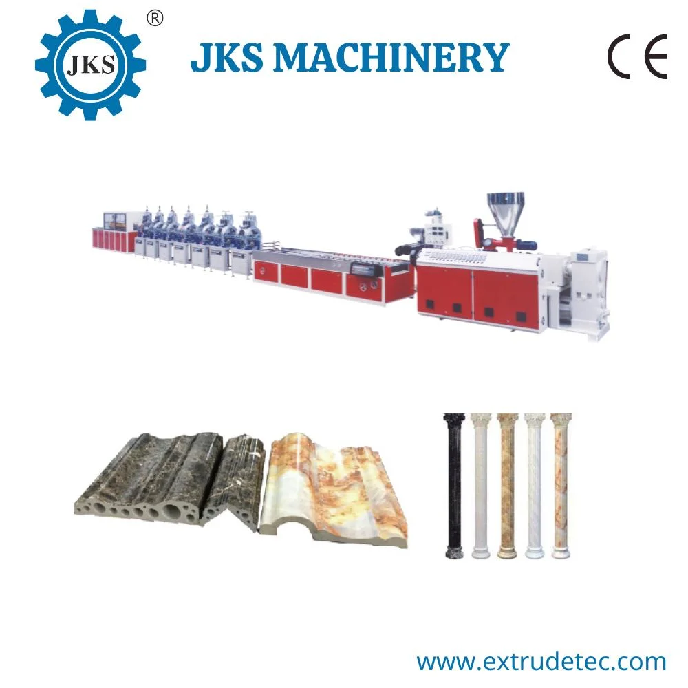 UV Coating Synthetic Wainscot Baseboard Profile Production Line